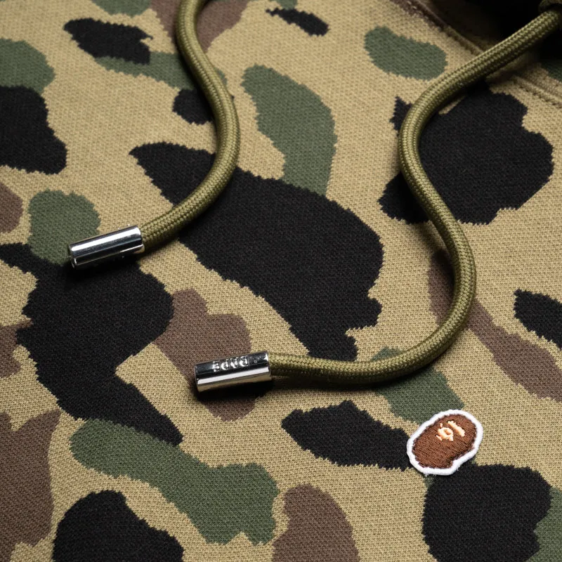 A Bathing Ape 1st Camo Jacquard One Point Relaxed Fit Hoodie - Green