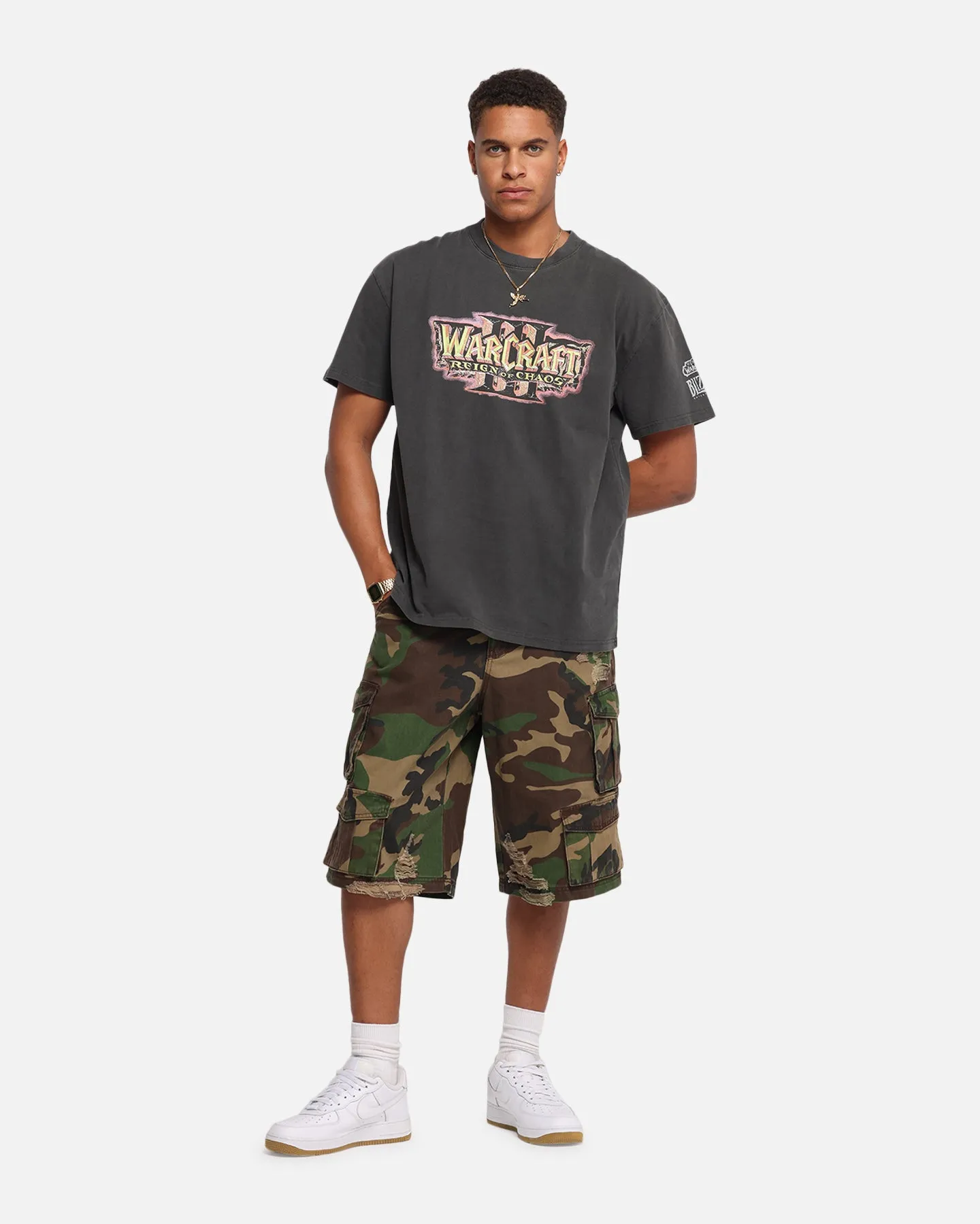 American Thrift X Warcraft: Reign Of Chaos Heavy T-Shirt Black Wash