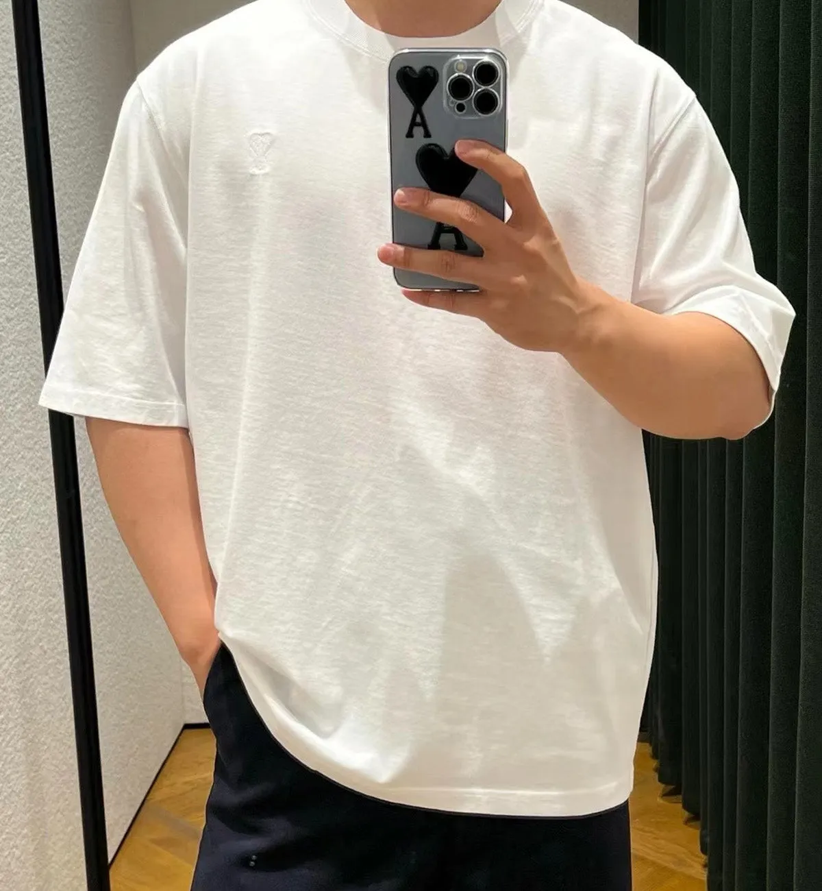 Ami Paric Basic Logo Embroidered T-Shirt