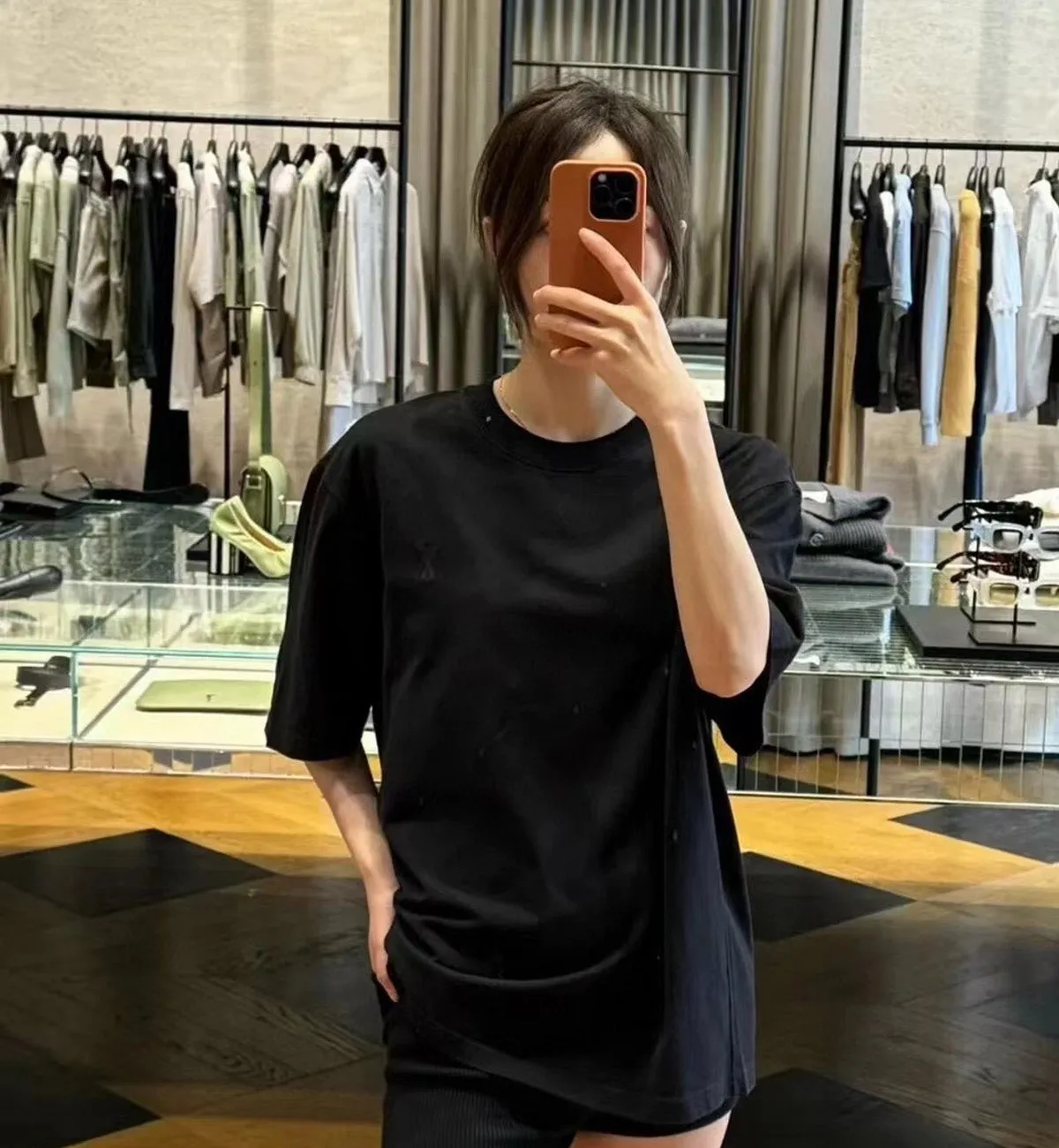 Ami Paric Basic Logo Embroidered T-Shirt