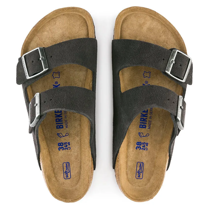 BIRKENSTOCK ARIZONA SUEDE LEATHER VELVET GREY | SANDALIAS PREMIUM DE PIEL SUAVE
