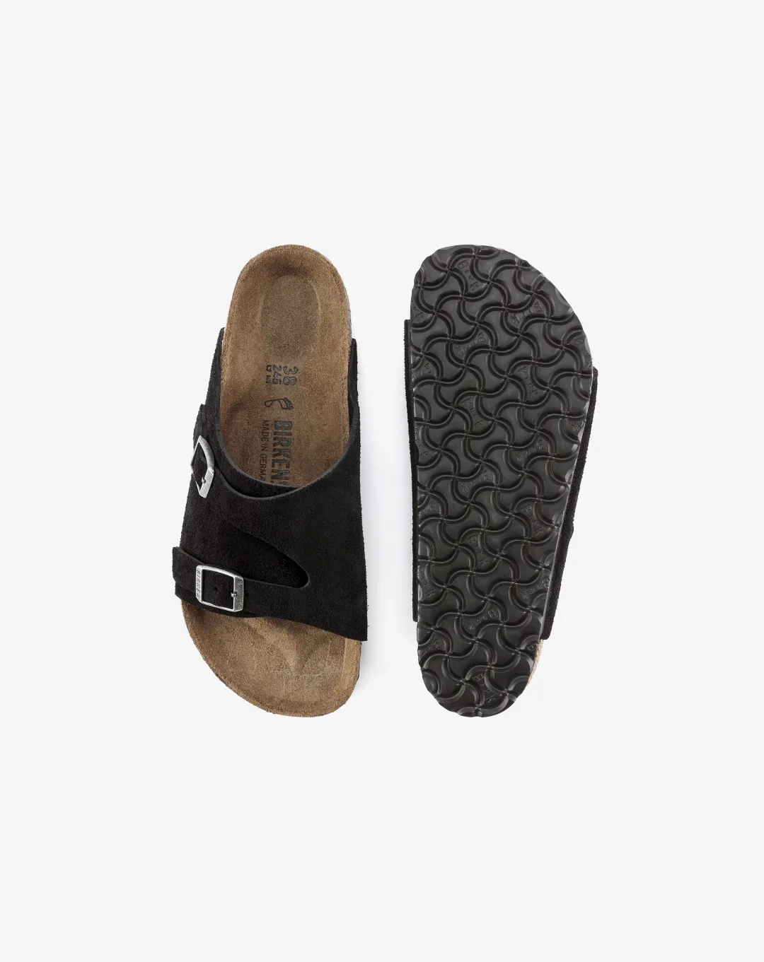 Birkenstock Zrich Suede Leather Sandal Black