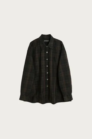 Borrowed Shirt - Black Sheer Shadow Check