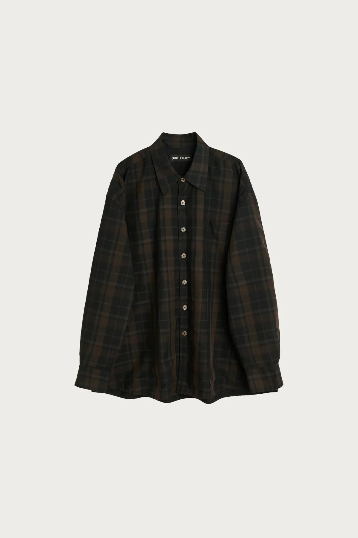 Borrowed Shirt - Black Sheer Shadow Check