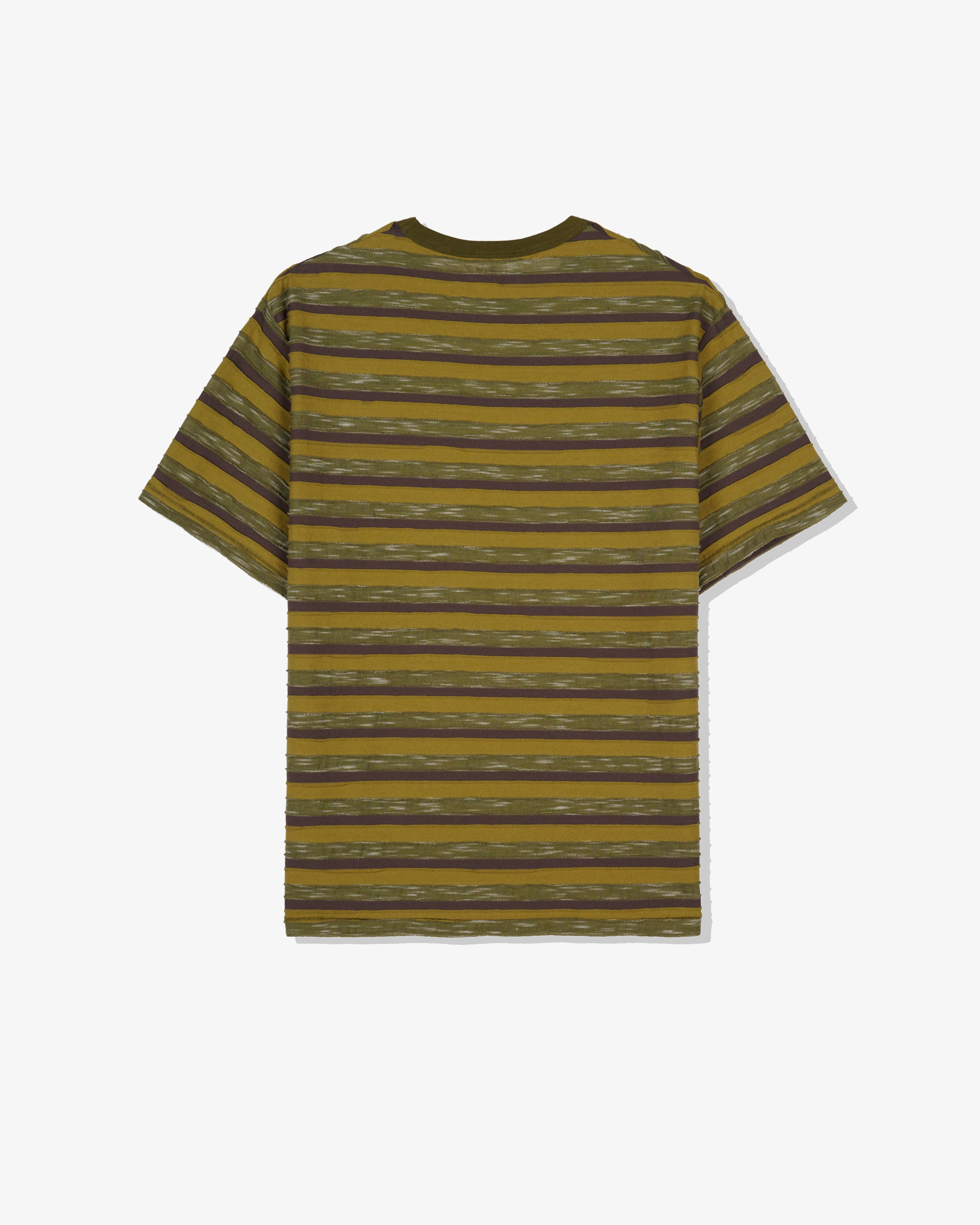 Brain Dead - Men's Casey Striped T-Shirt - (Moss)