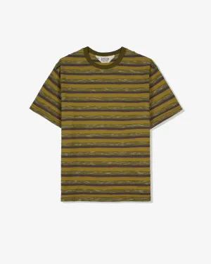 Brain Dead - Men's Casey Striped T-Shirt - (Moss)