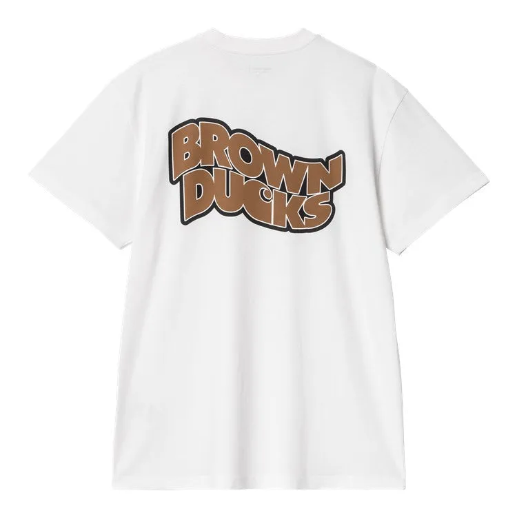 CARHARTT WIP BROWN DUCKS T-SHIRT WHITE | CAMISETA CASUAL