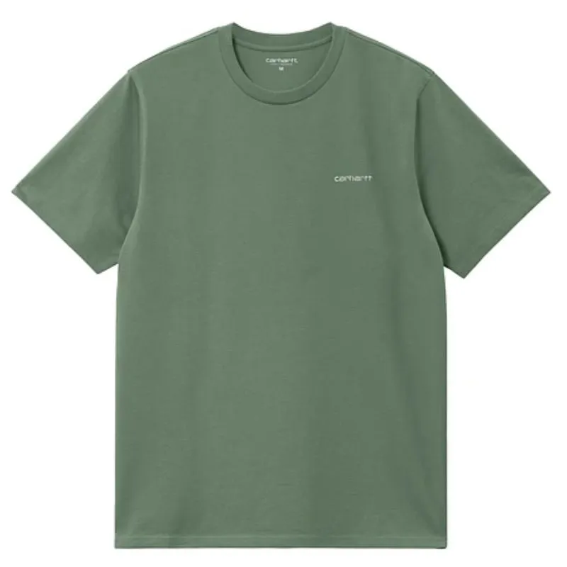 Carhartt WIP Script Embroidery T-Shirt Park/White