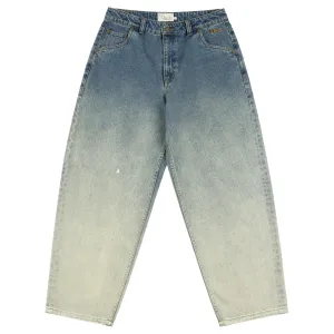 CLASSIC BAGGY DENIM PANTS DIPPED SANDBLASTED INDIGO