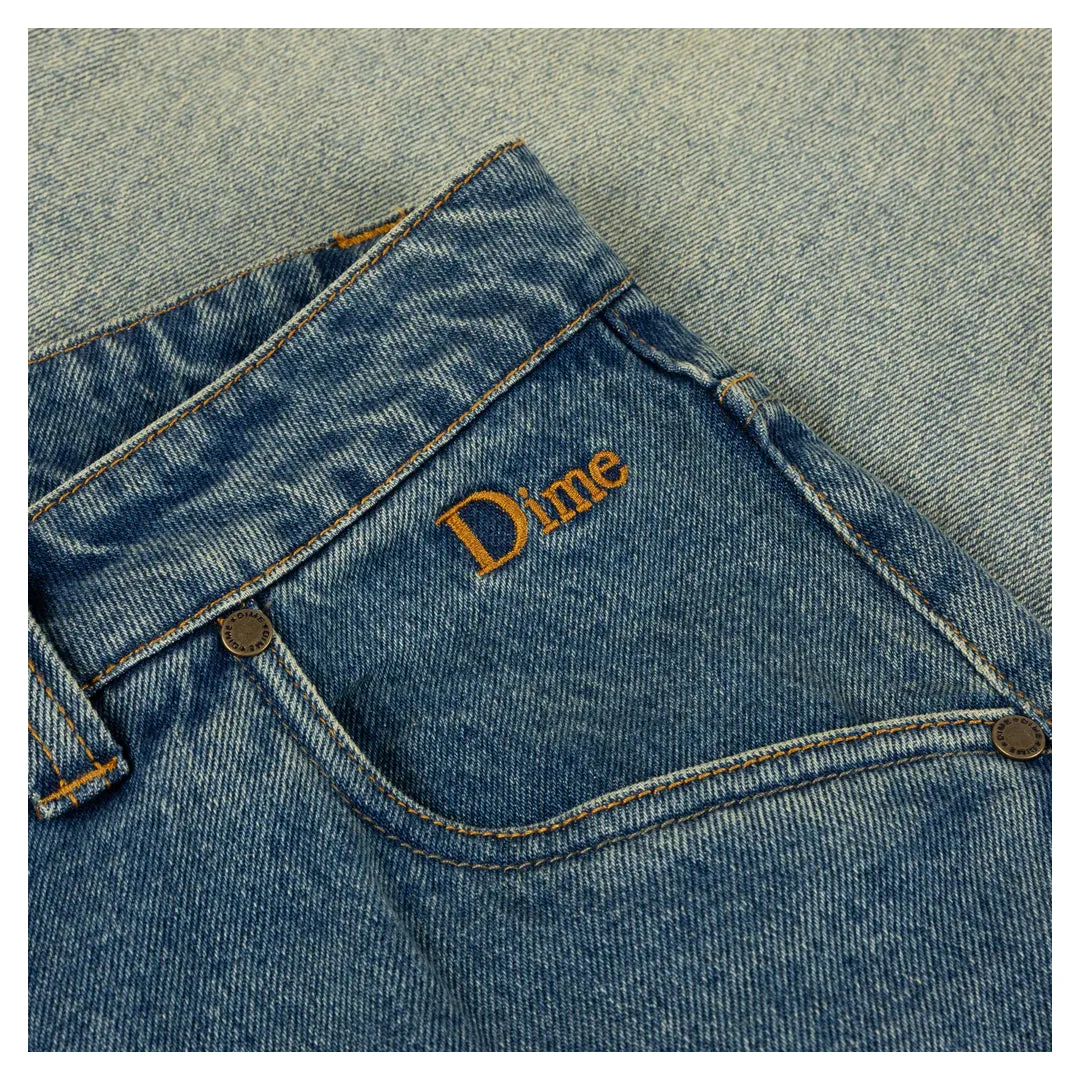 CLASSIC BAGGY DENIM PANTS DIPPED SANDBLASTED INDIGO
