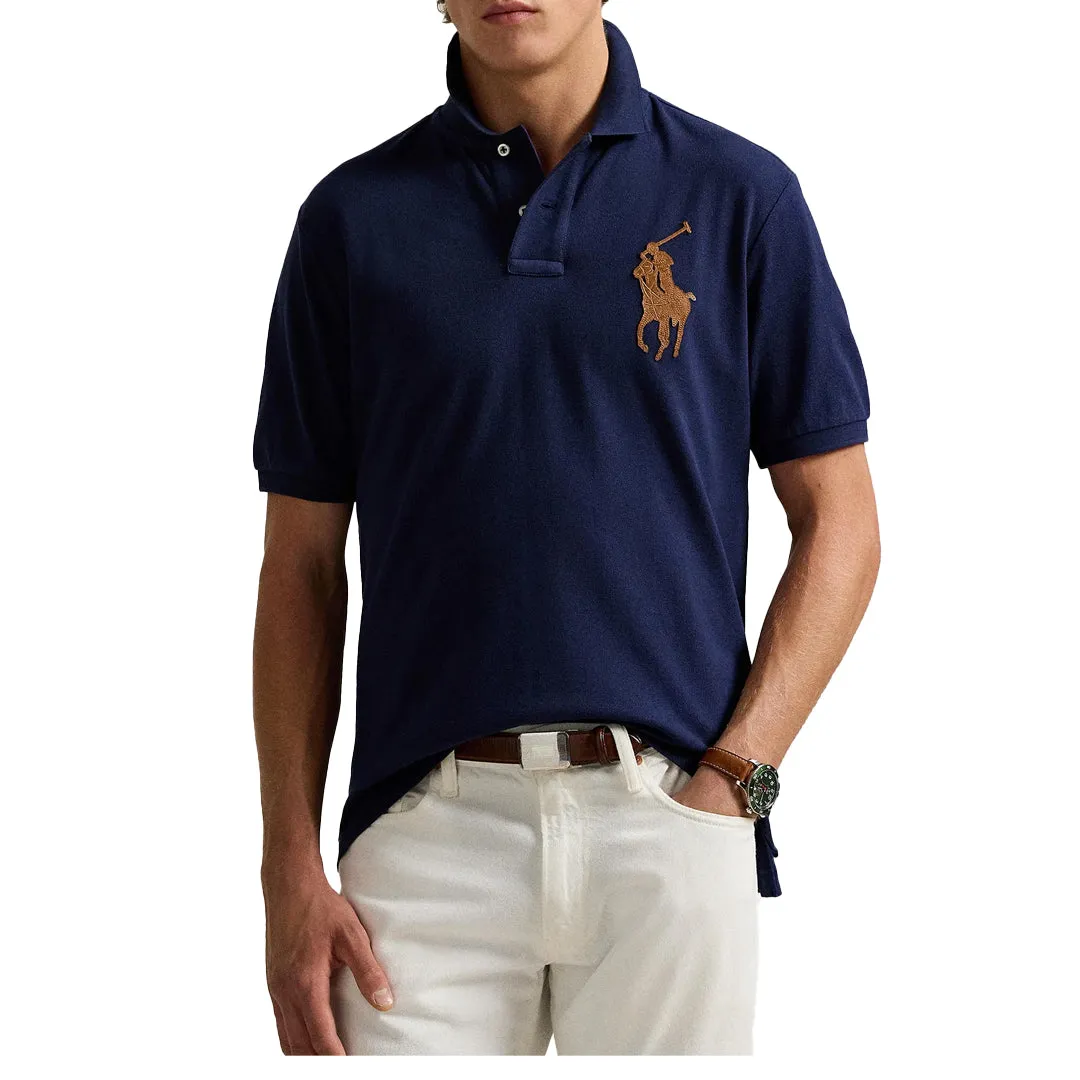 CLASSIC FIT LEATHER PONY MESH SHORT SLEEVE POLO