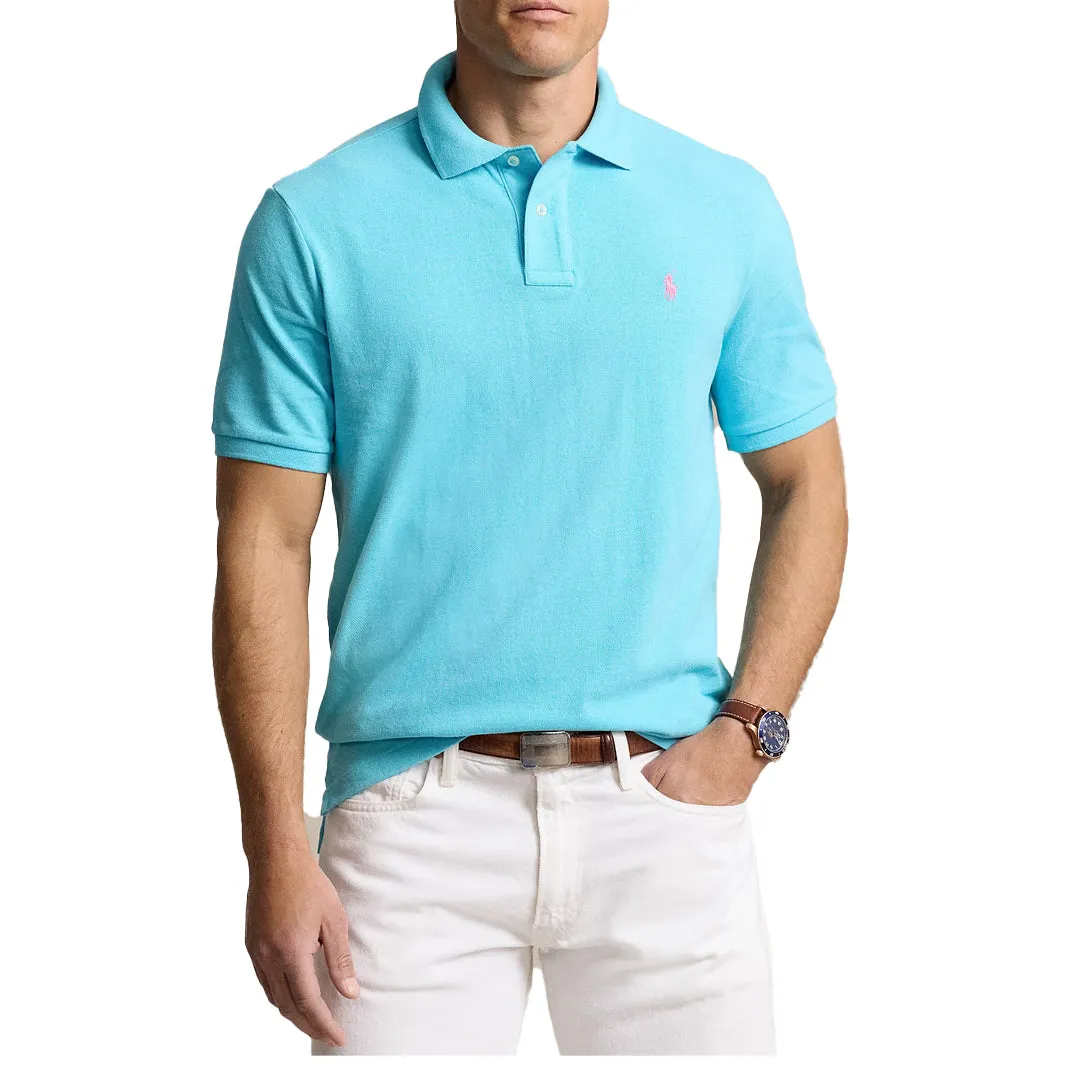 CLASSIC FIT MESH POLO SHIRT TURQUOISE NOVA