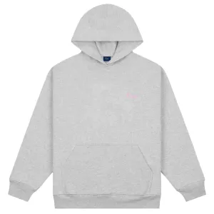 CLASSIC SMALL LOGO HOODIE HEATHER GREY/PINK