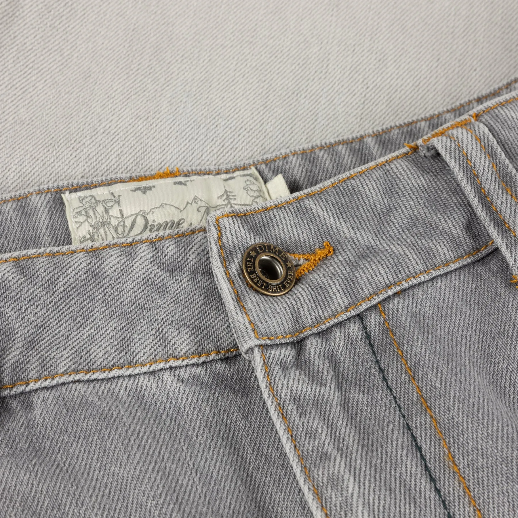 Dime Classic Relaxed Denim Pants // Dipped sandblasted gray