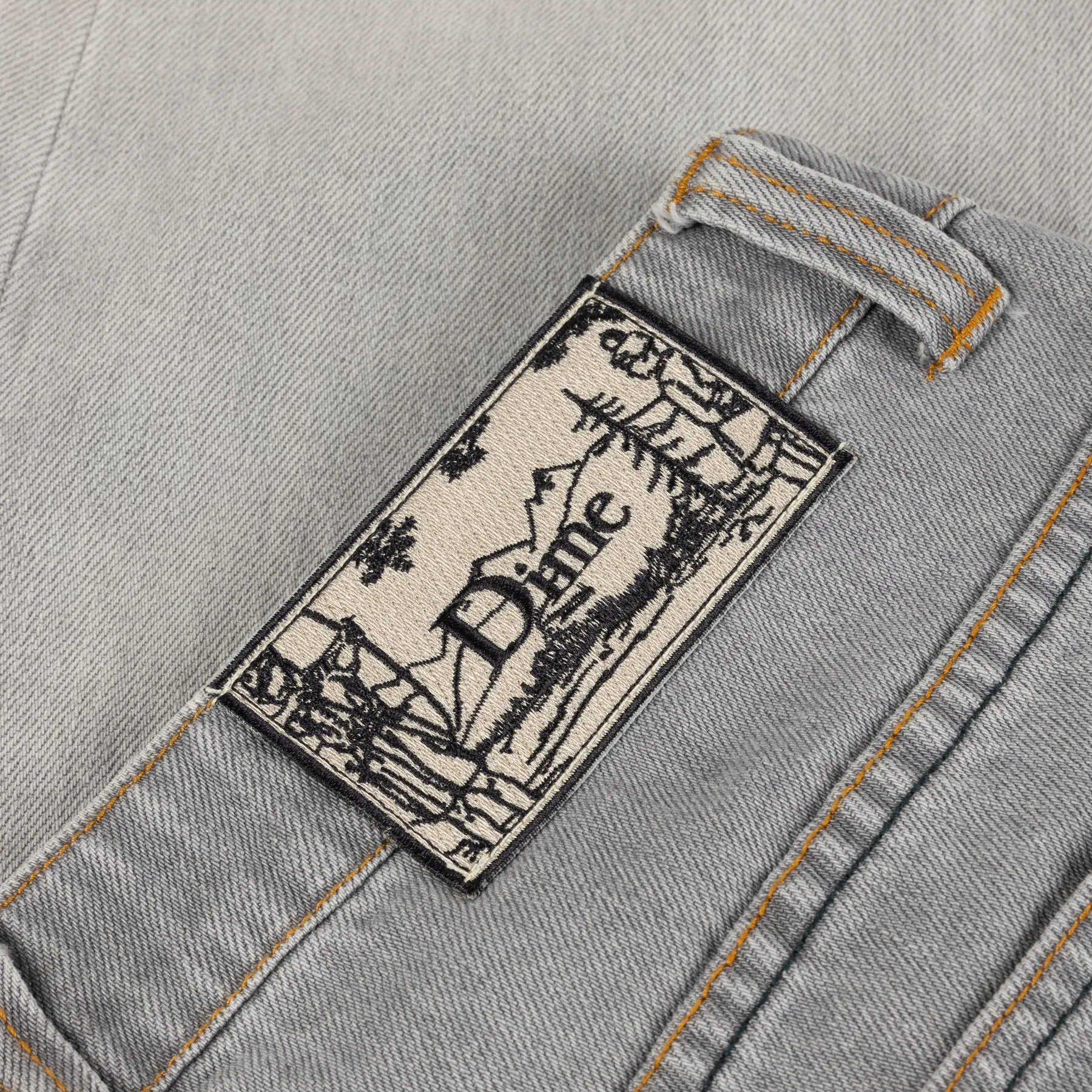 Dime Classic Relaxed Denim Pants // Dipped sandblasted gray