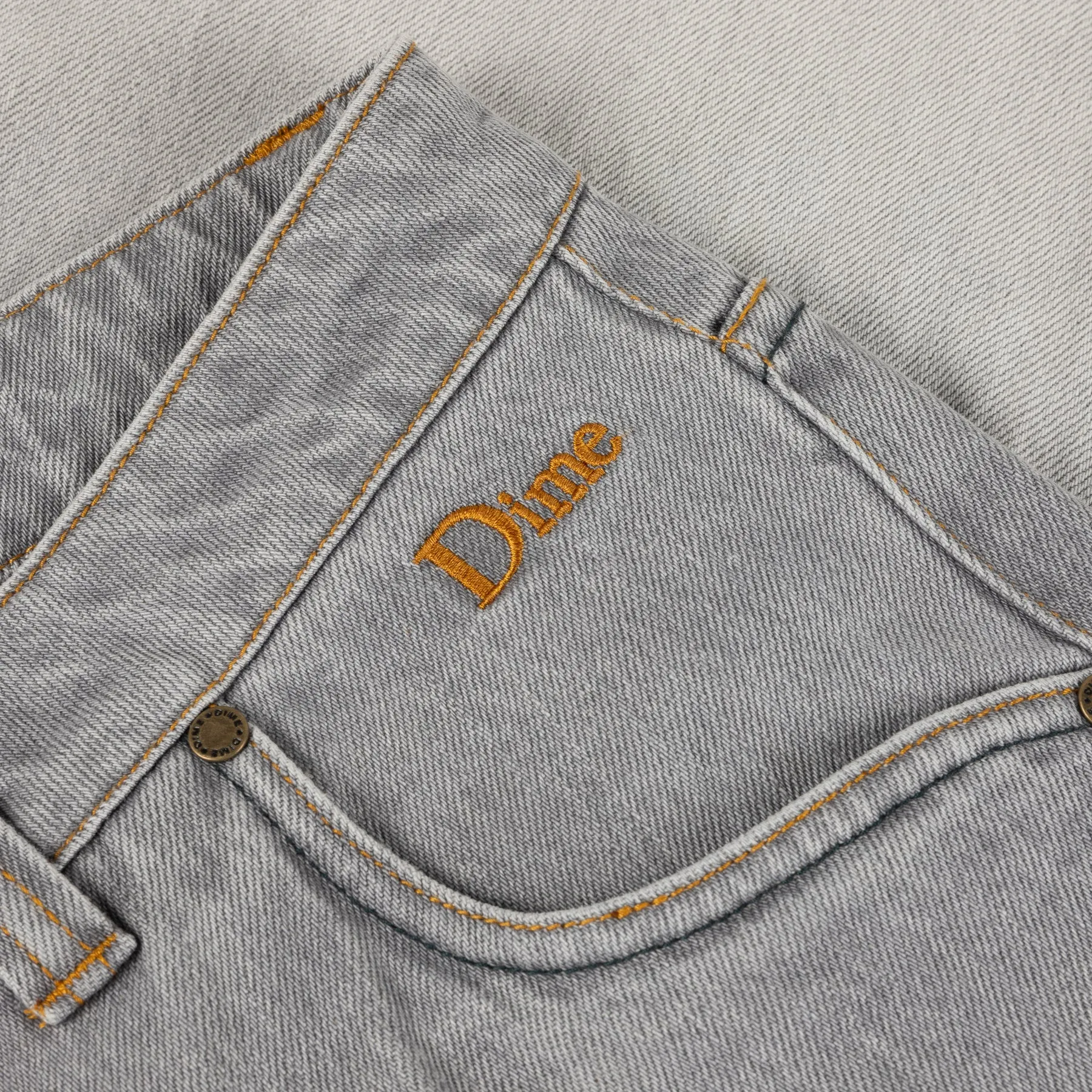 Dime Classic Relaxed Denim Pants // Dipped sandblasted gray