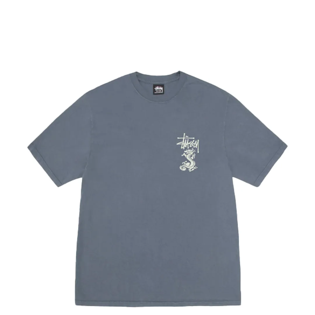 DOUBLE DRAGON PIGMENT DYED TEE NAVY