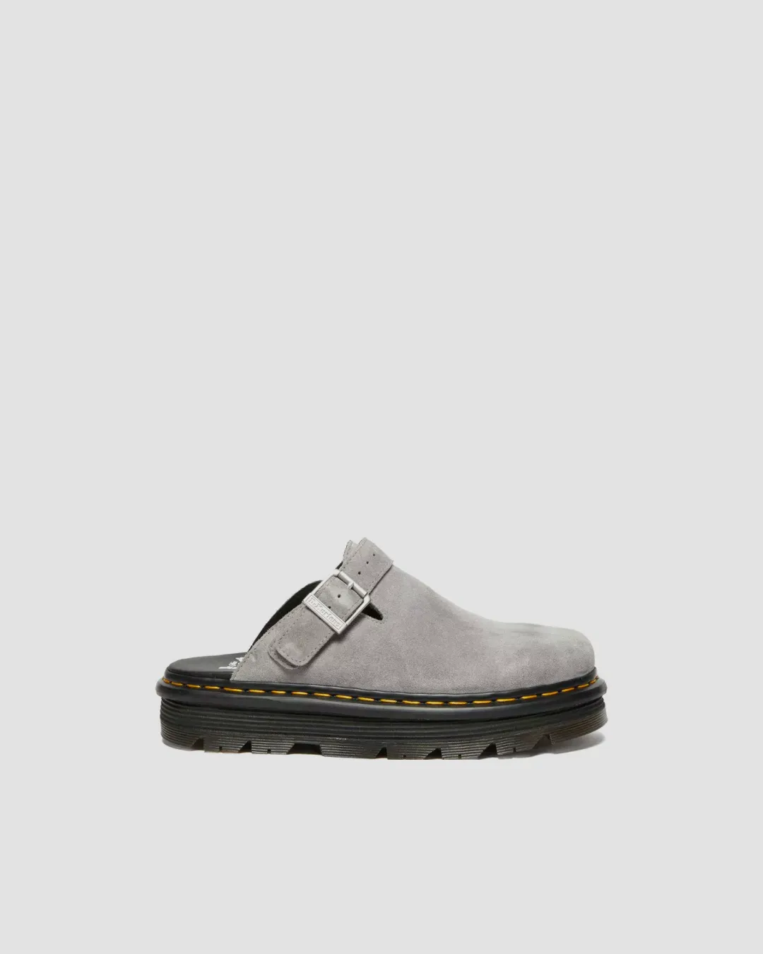 Dr Martens Zebzag Suede Casual Slingback Platform Mules in Grey
