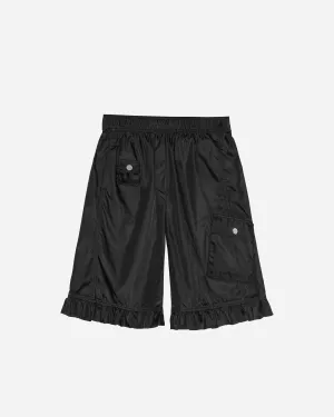 Duchesse Nylon Midi Ruffle Shorts