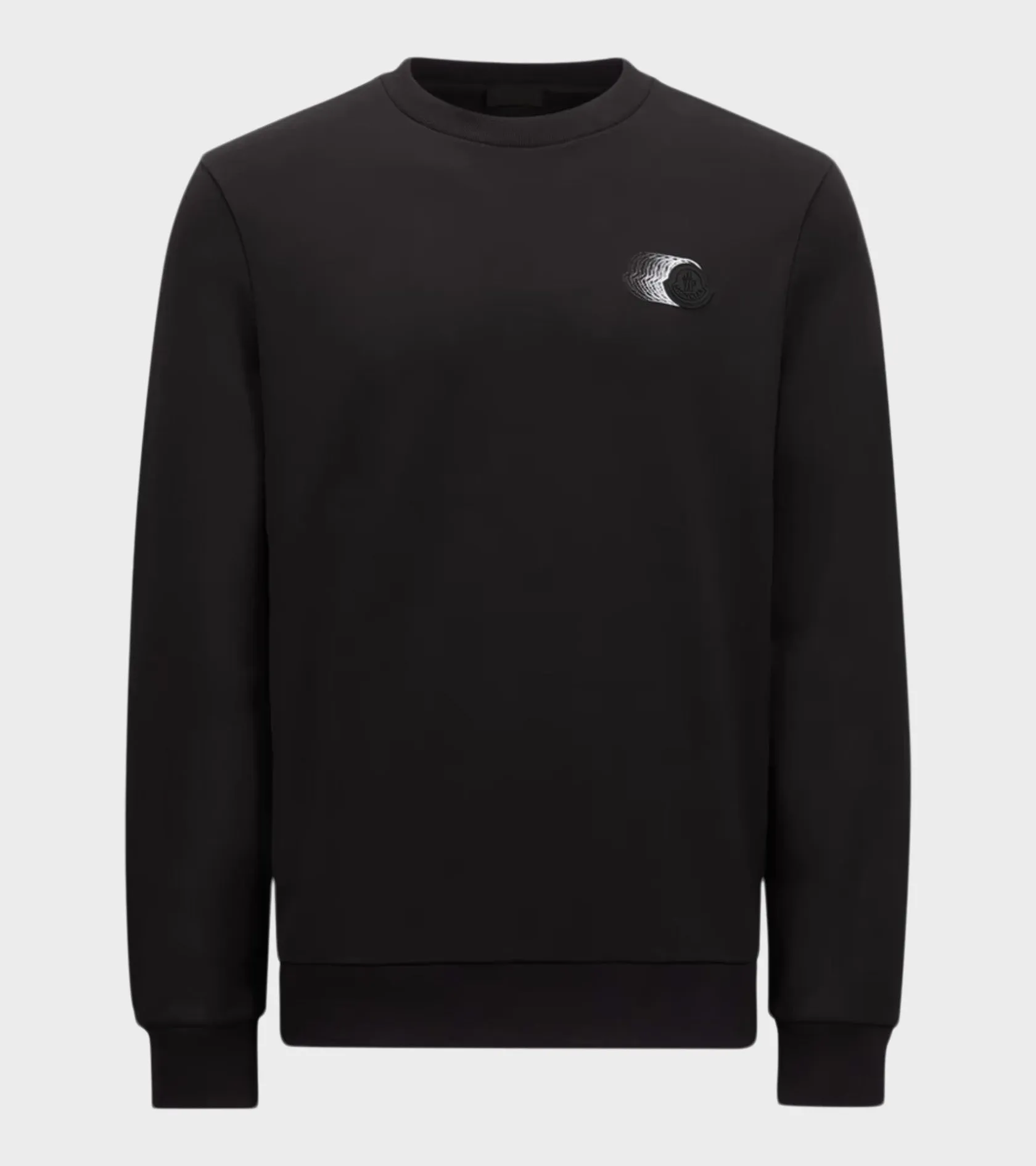 Faded Logo Motif Sweatshirt Black