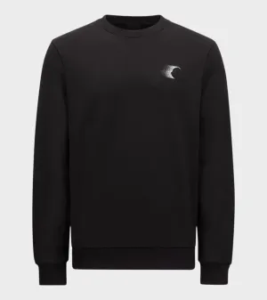 Faded Logo Motif Sweatshirt Black
