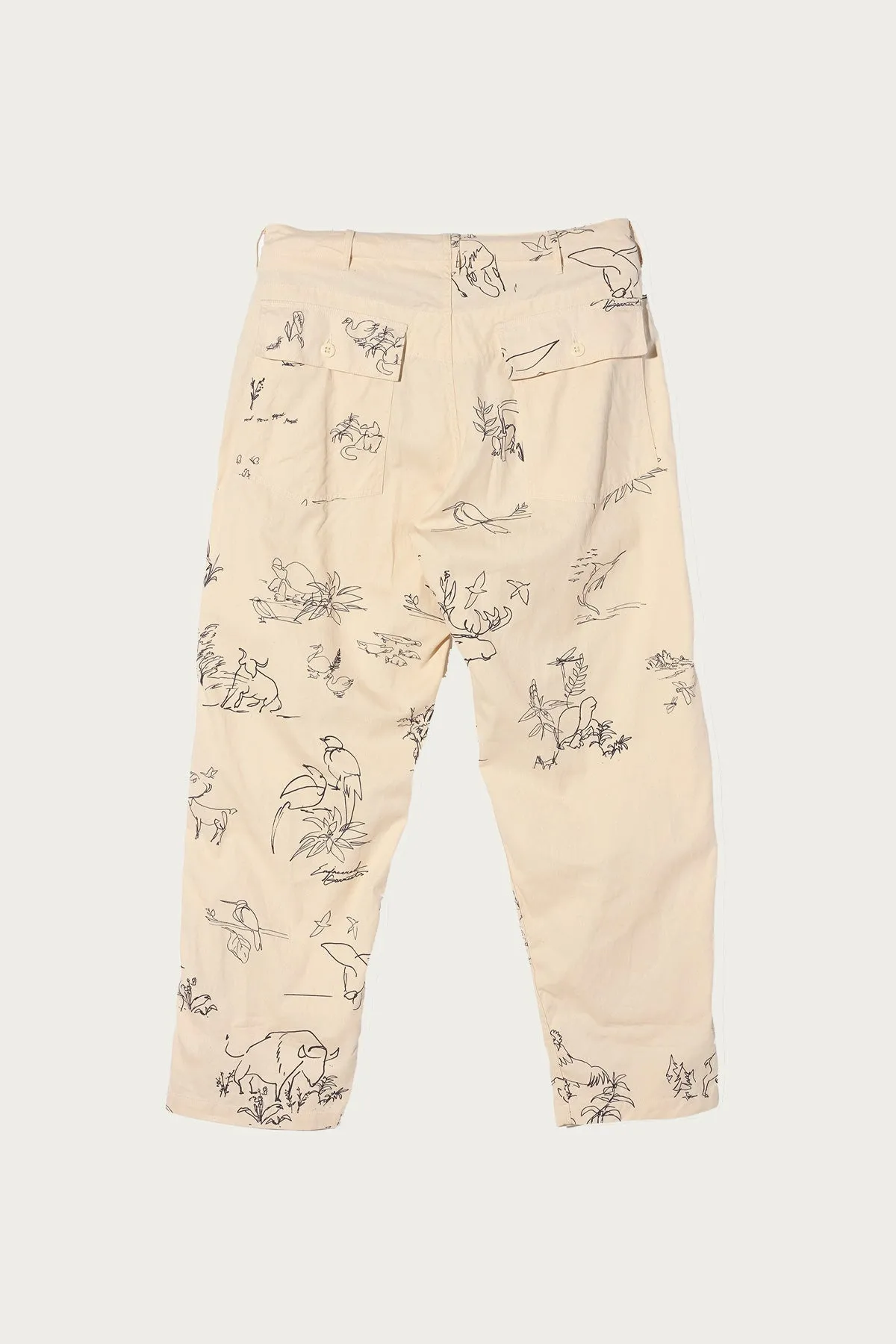Fatigue Pant - Natural Animal Print 6.5oz Natural Twill