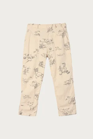 Fatigue Pant - Natural Animal Print 6.5oz Natural Twill