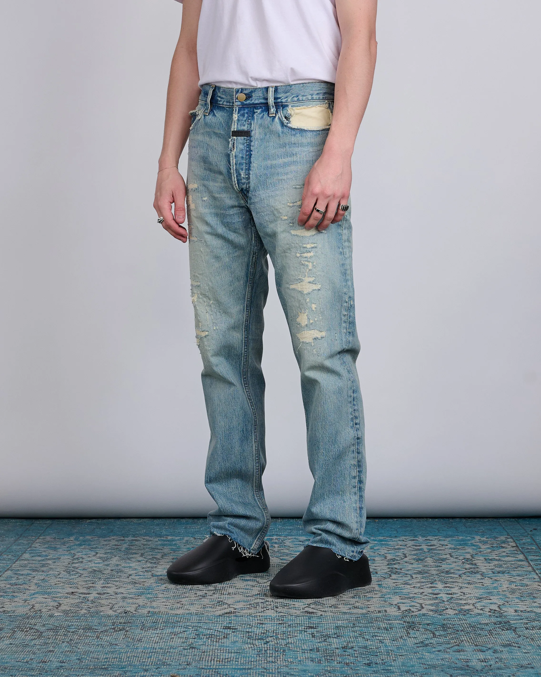 Fear of God Classic 5-Pocket Jean Repaired Medium Indigo