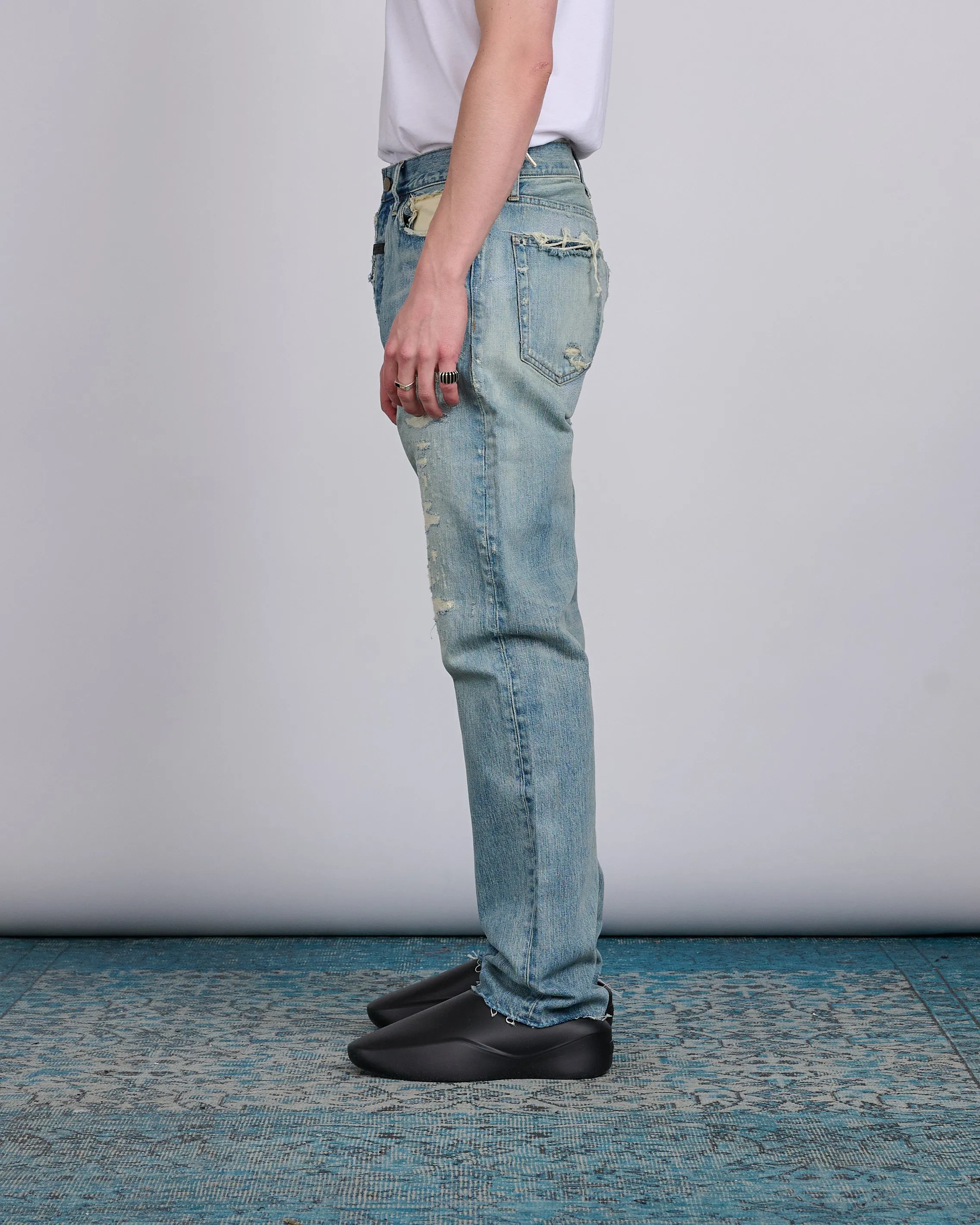 Fear of God Classic 5-Pocket Jean Repaired Medium Indigo