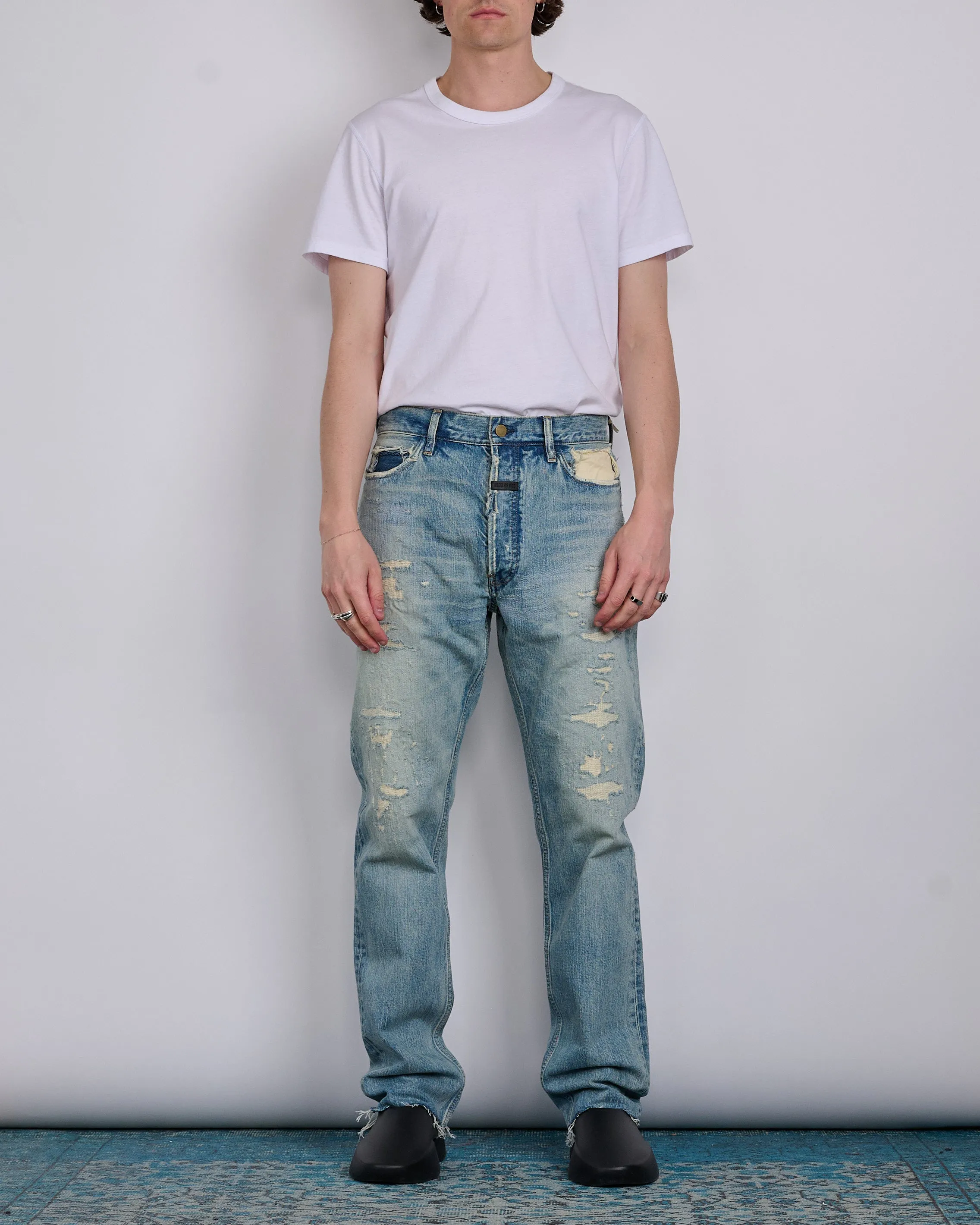Fear of God Classic 5-Pocket Jean Repaired Medium Indigo