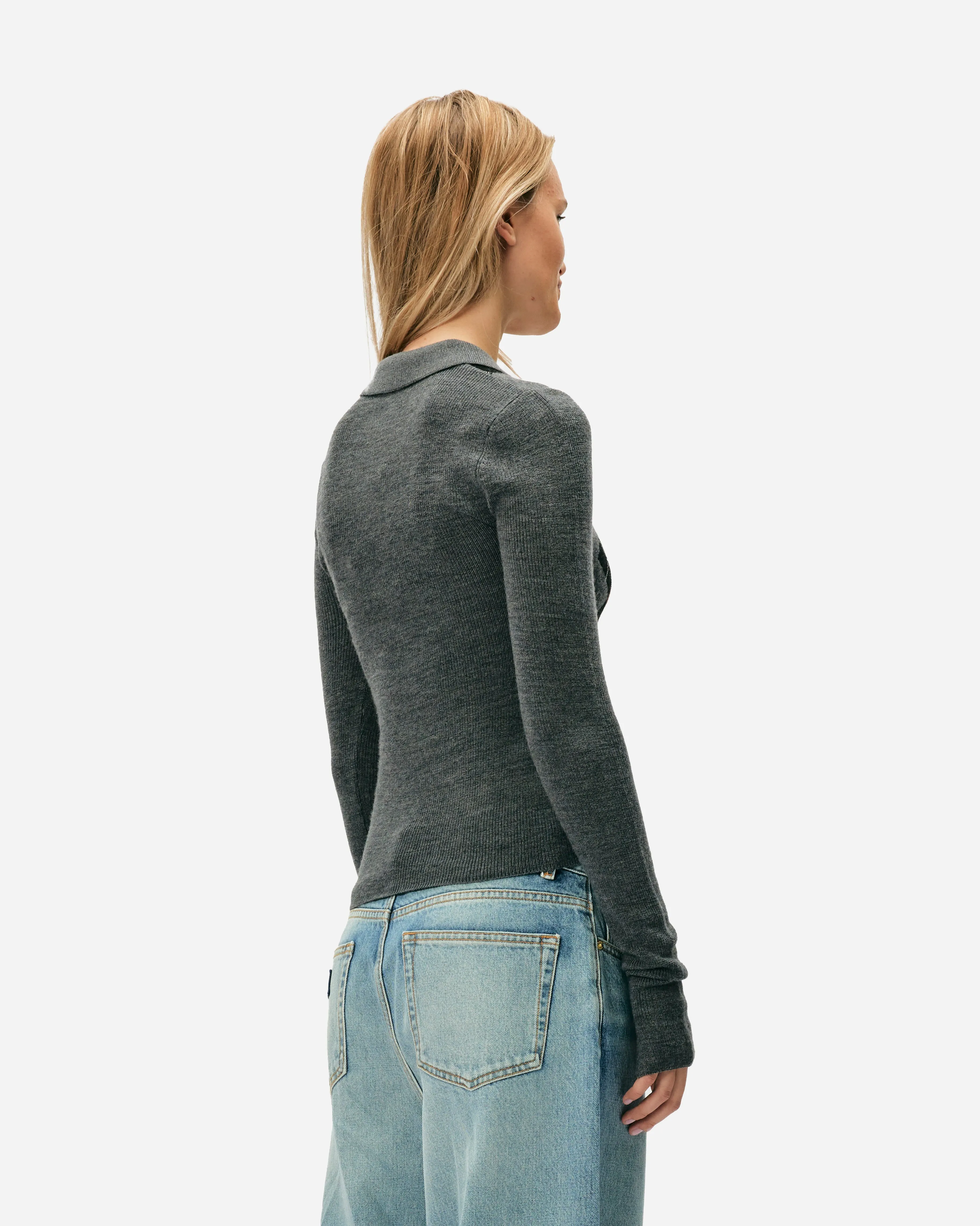 Fine Merino Jacquard Polo