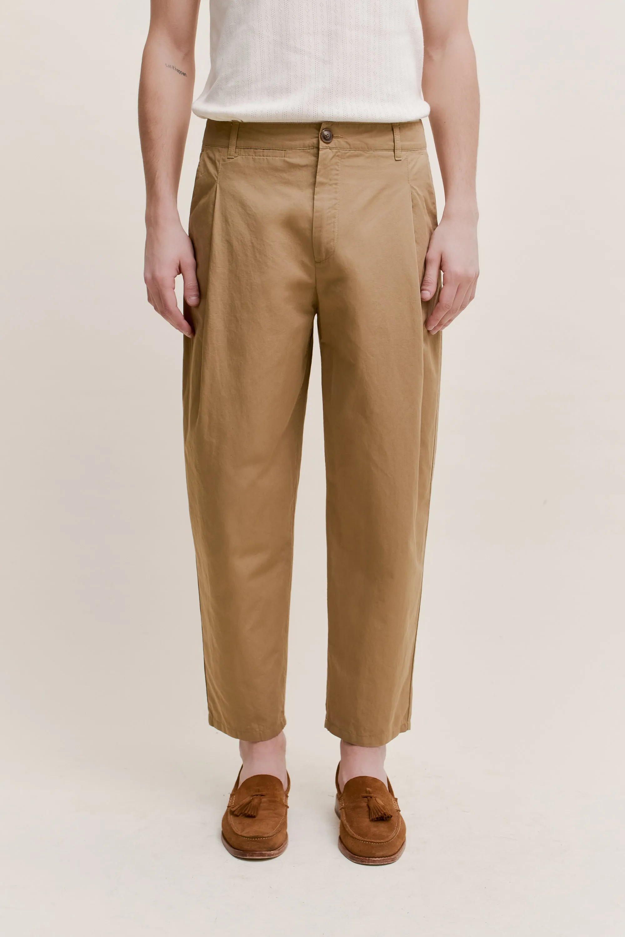 FOLDED WIDE TROUSERS