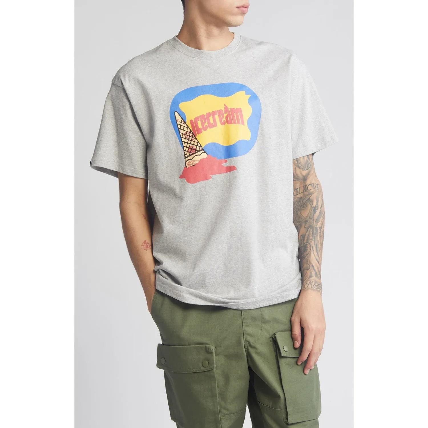 ICECREAM Men Cone Classic SS Tee Heather Grey