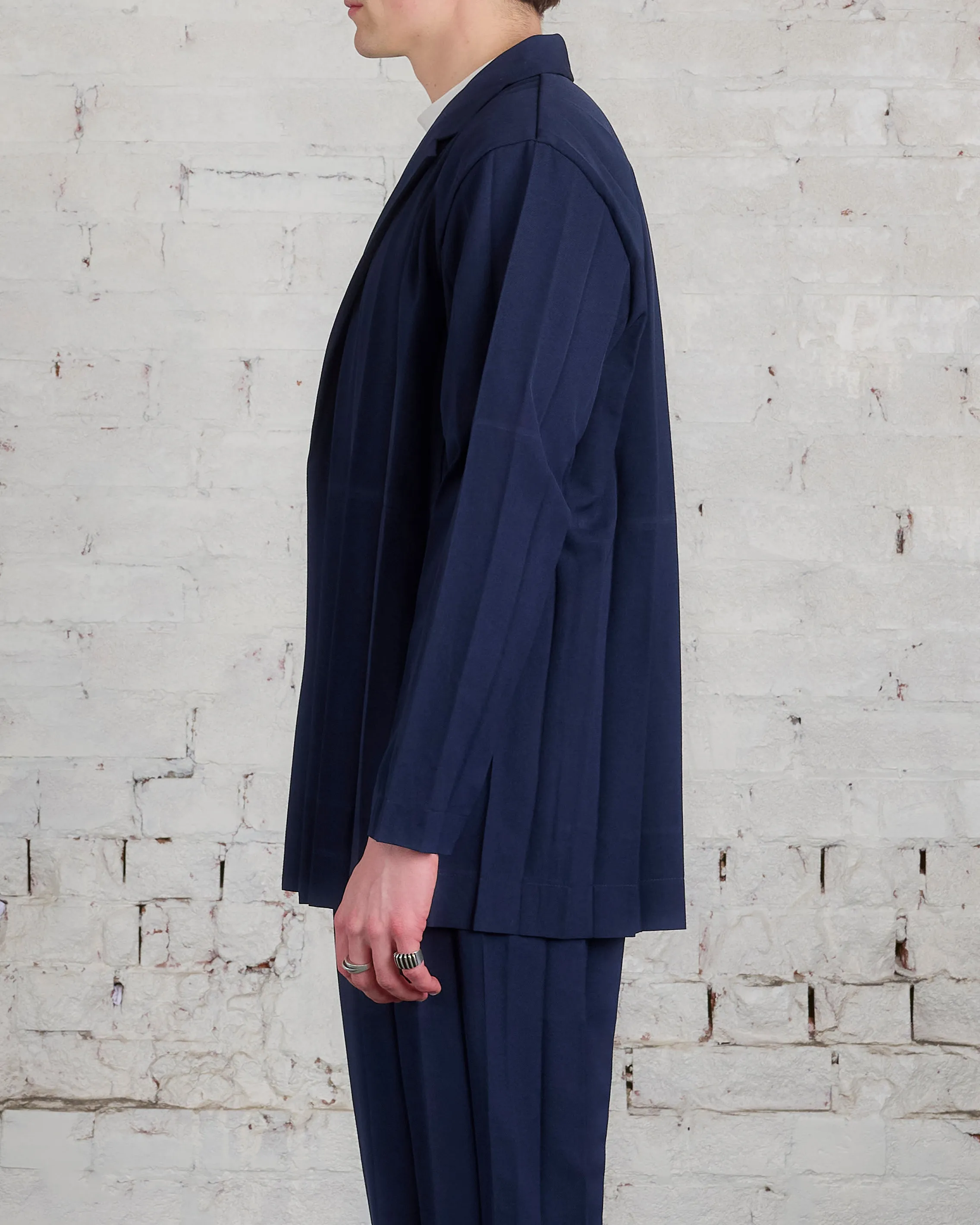Issey Miyake Homme Plisse March Edge Jacket Navy