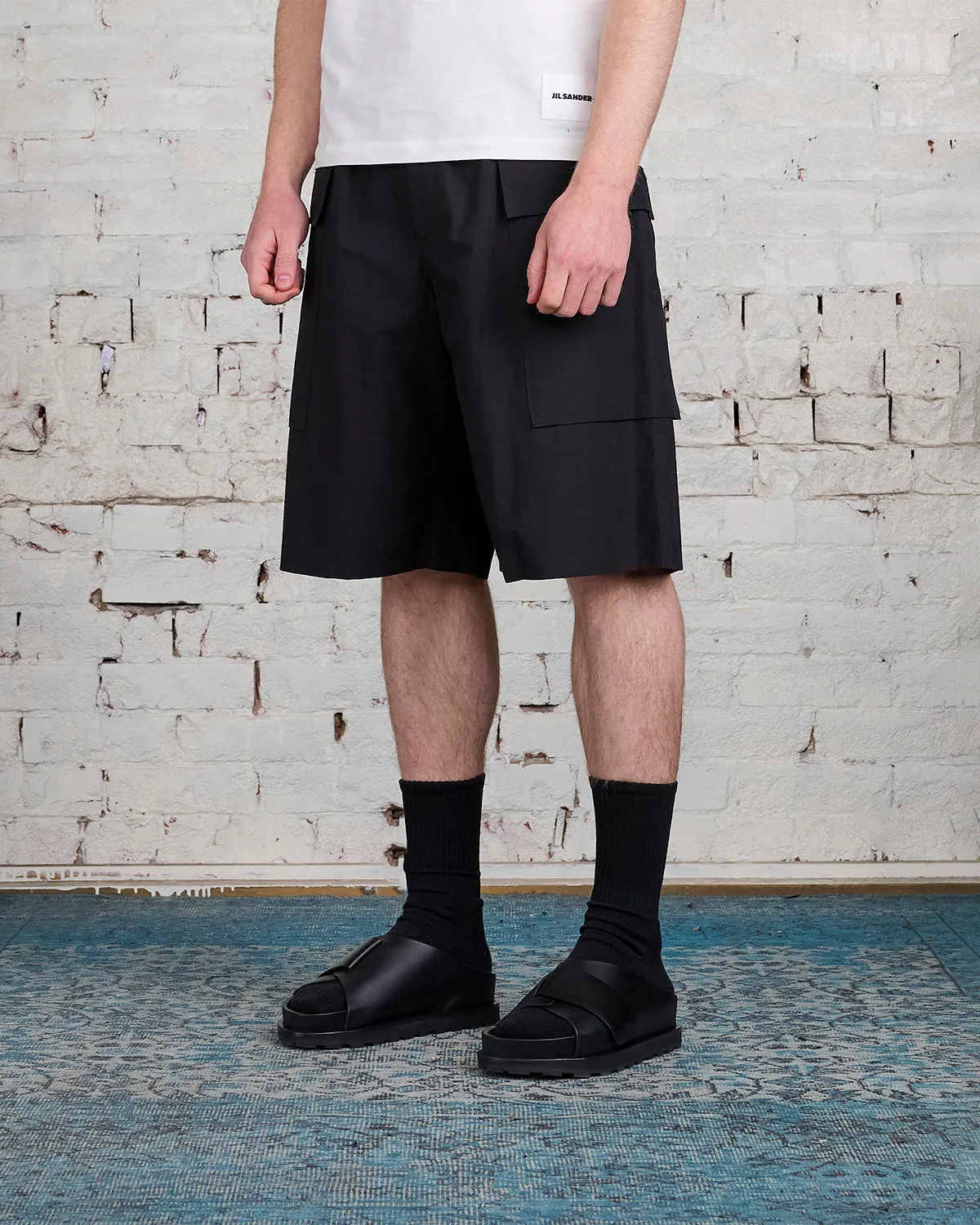 Jil Sander  Relaxed Fit Cargo Short Black