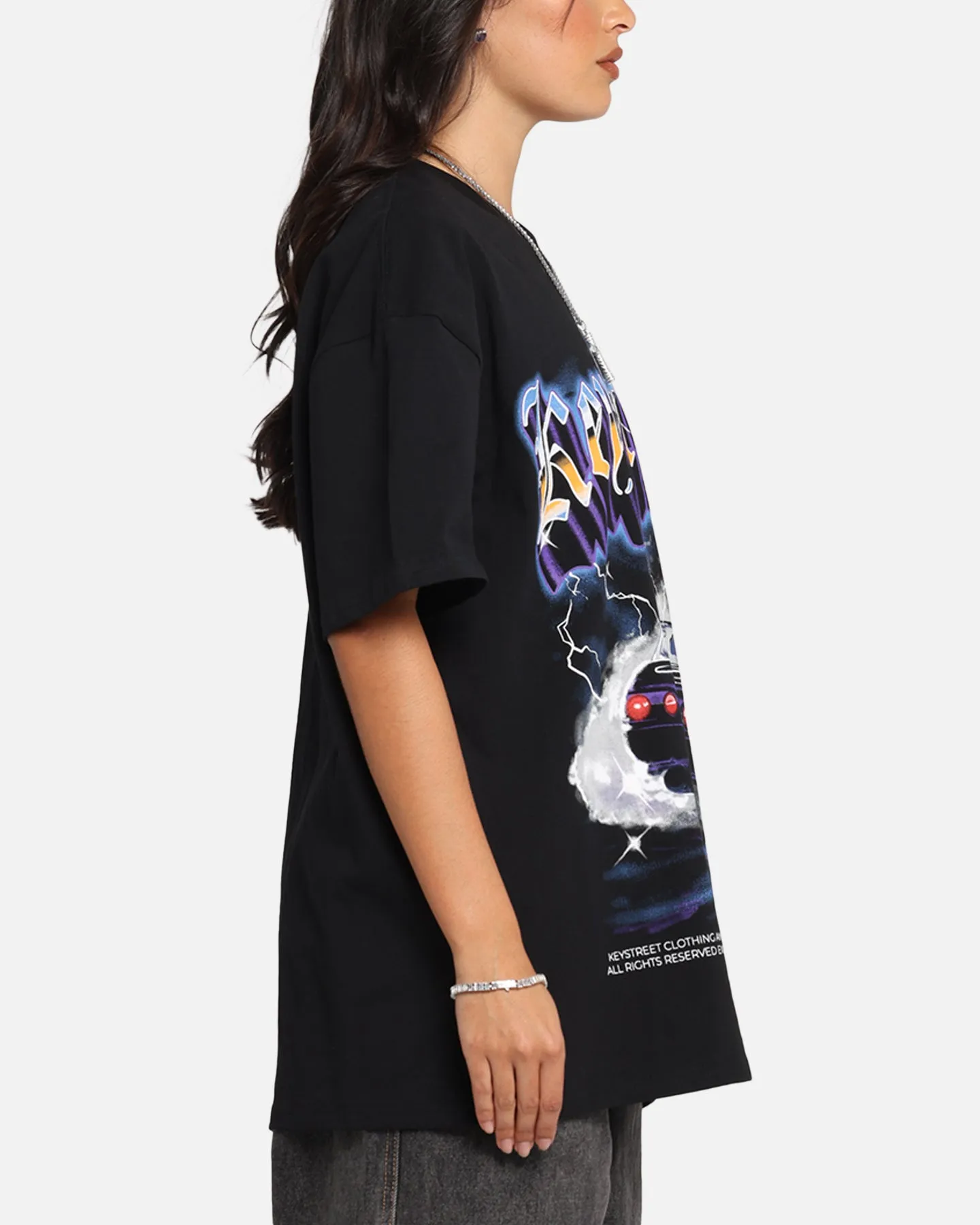 Key Street Burnout T-Shirt Black