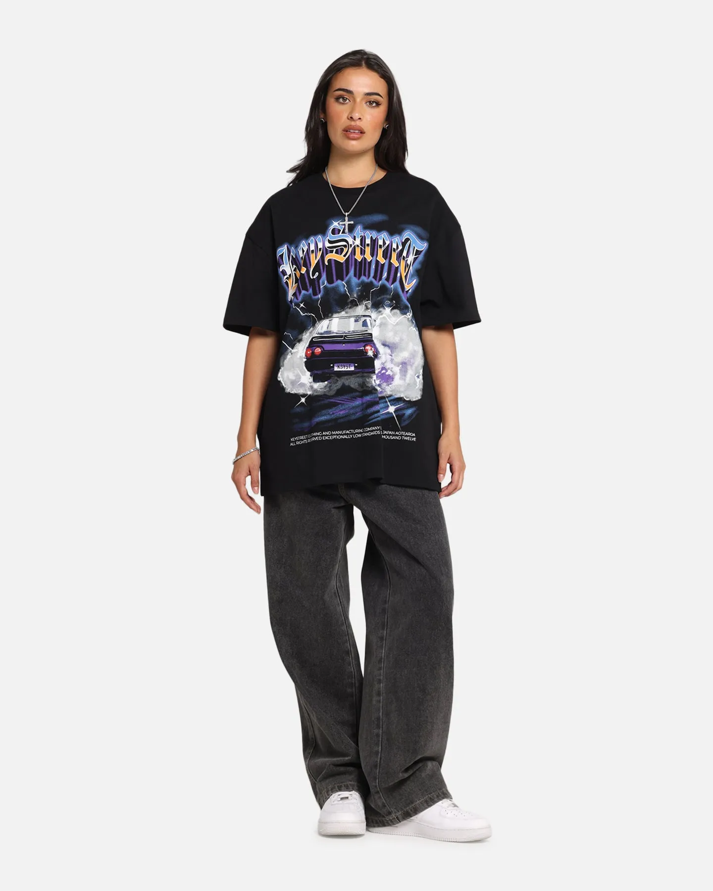Key Street Burnout T-Shirt Black