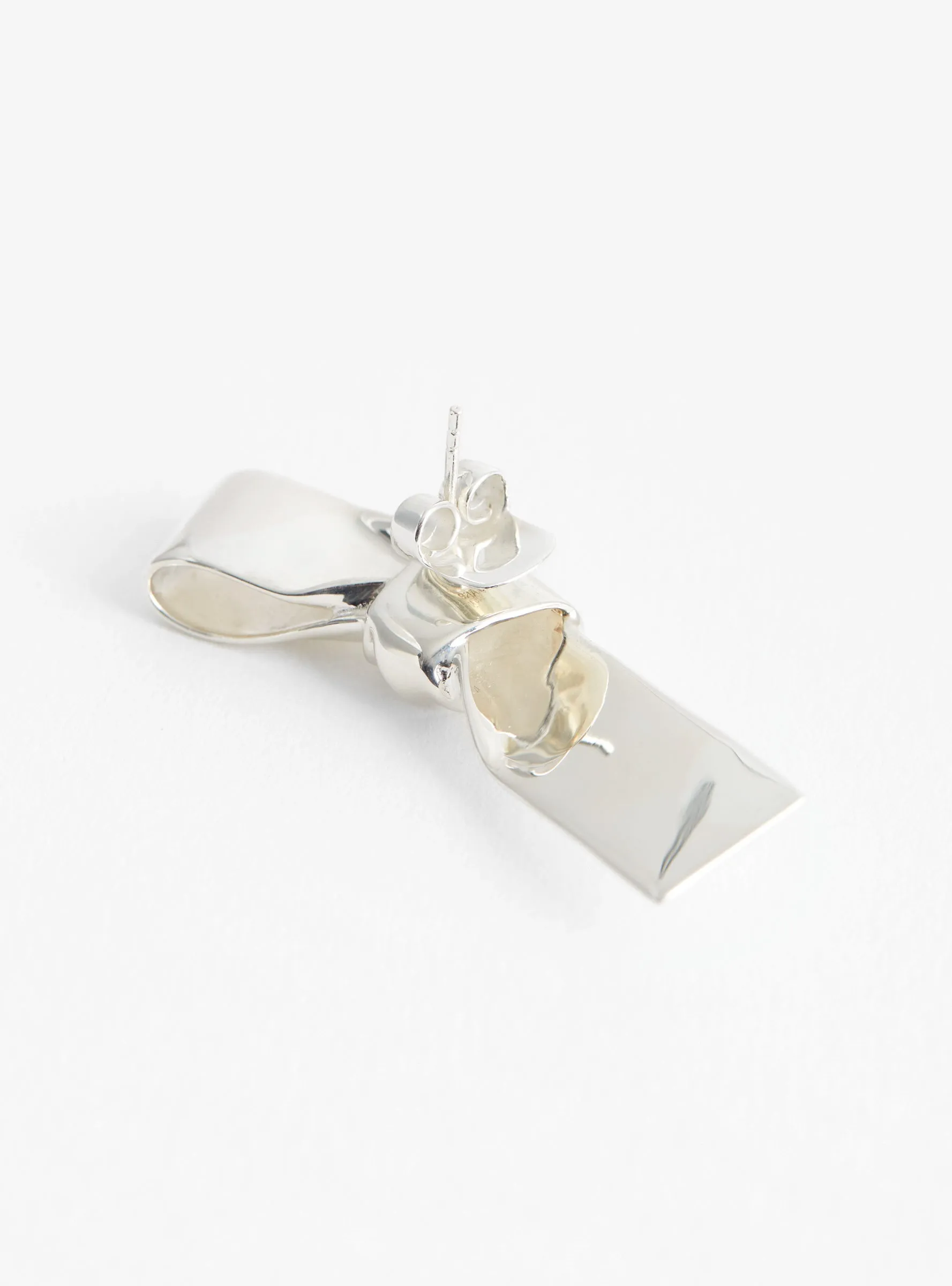 Large Cravat Silver Earrings