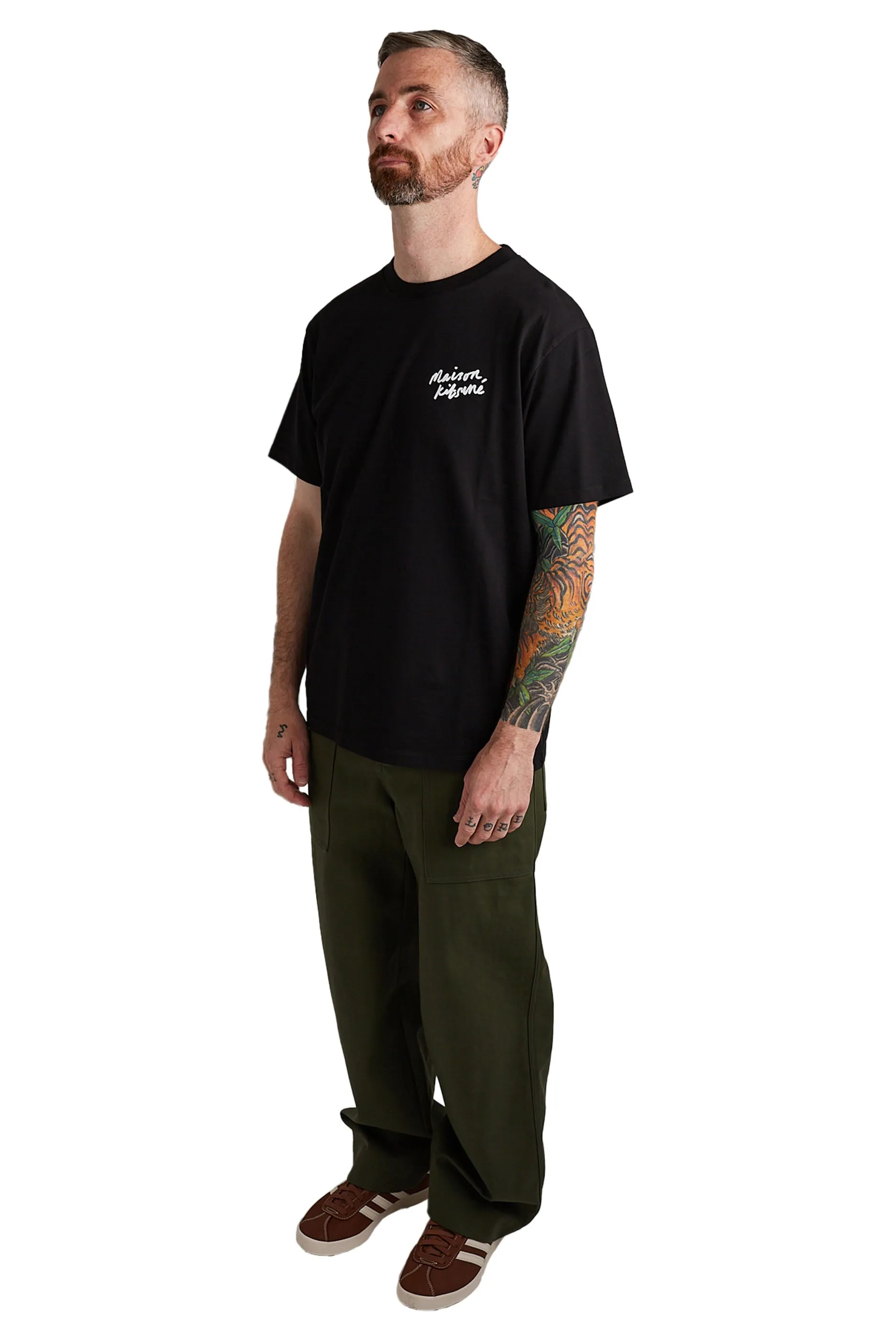 Maison Kitsune Mini Handwriting Classic Tee 'Black'