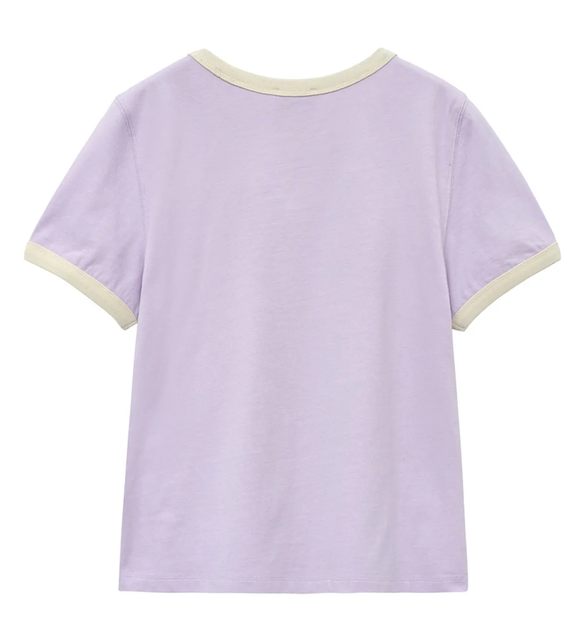 Marithe W Classic Logo Ringer T-Shirt (Light Purple)