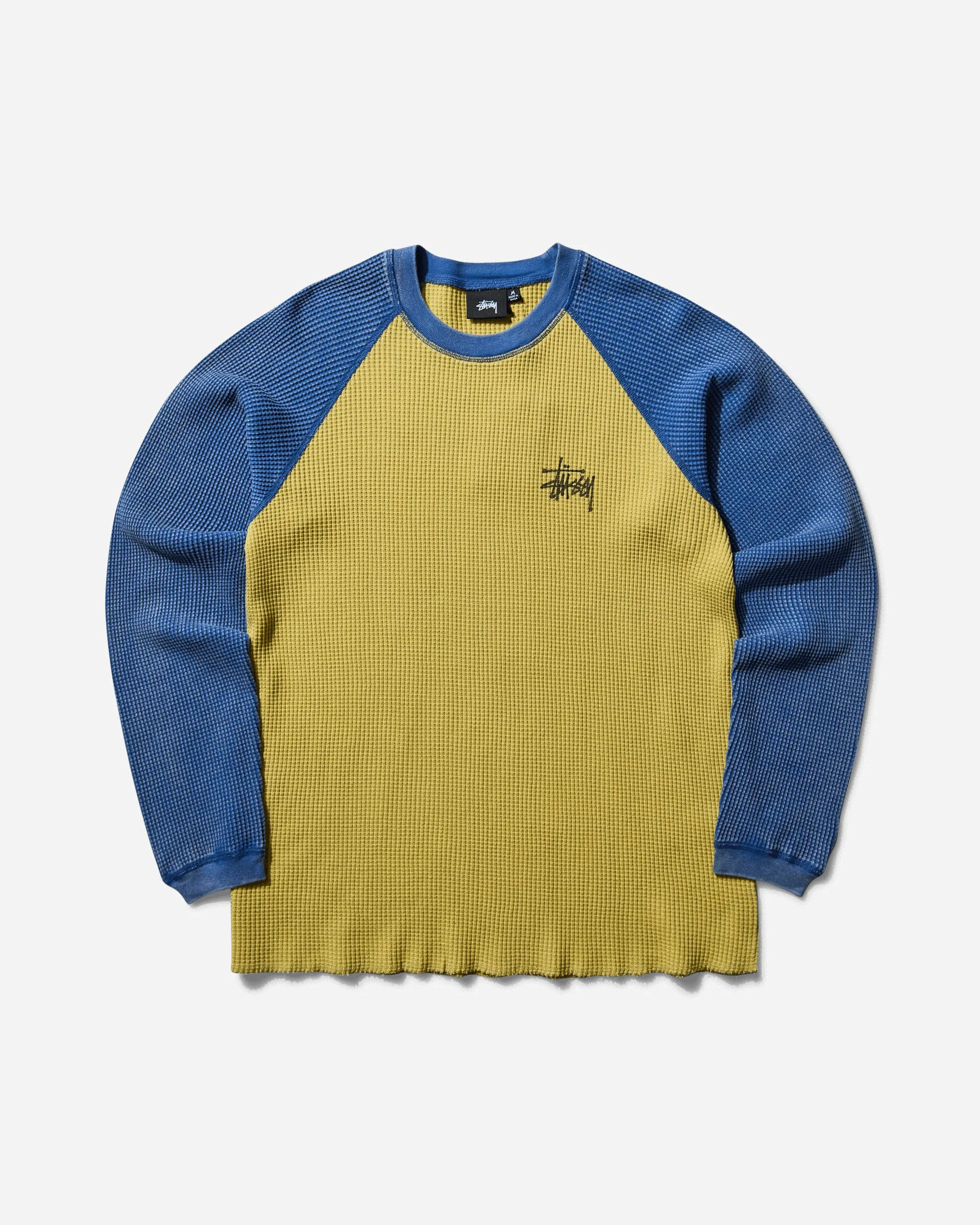 Men's 2 Tone Thermal Longsleeve T-Shirt Yellow