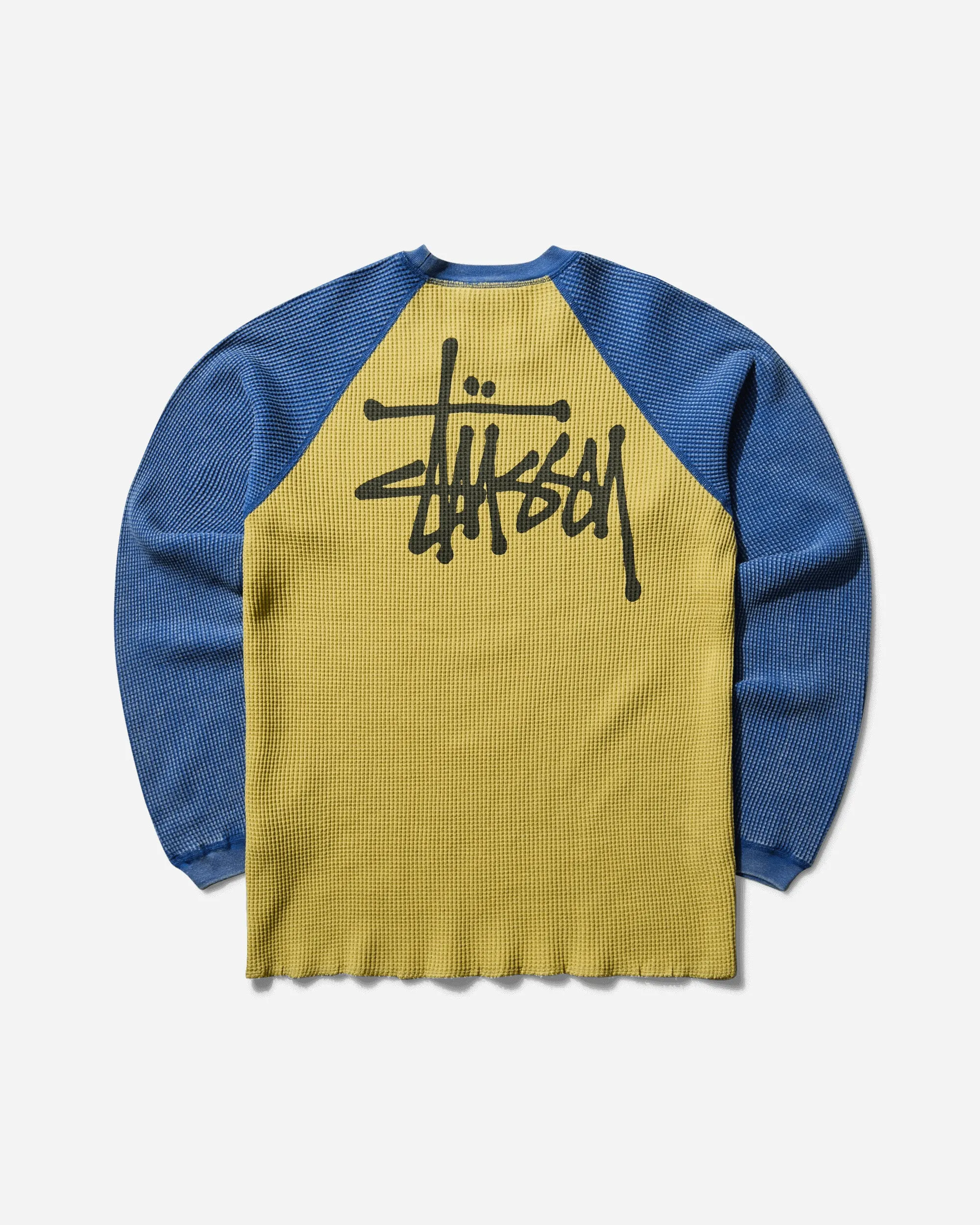 Men's 2 Tone Thermal Longsleeve T-Shirt Yellow