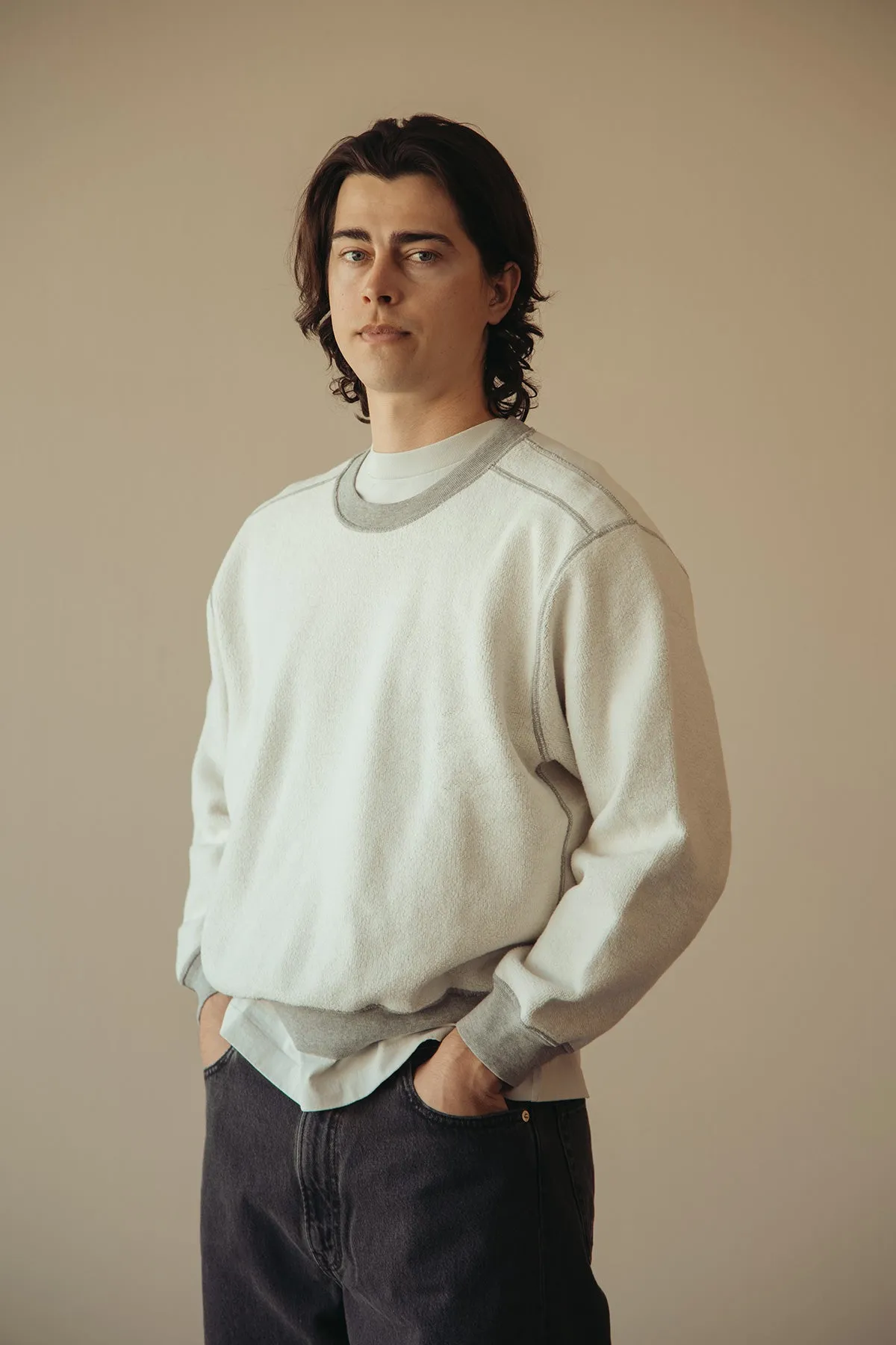 Mini Crewneck - Reverse Heather Grey