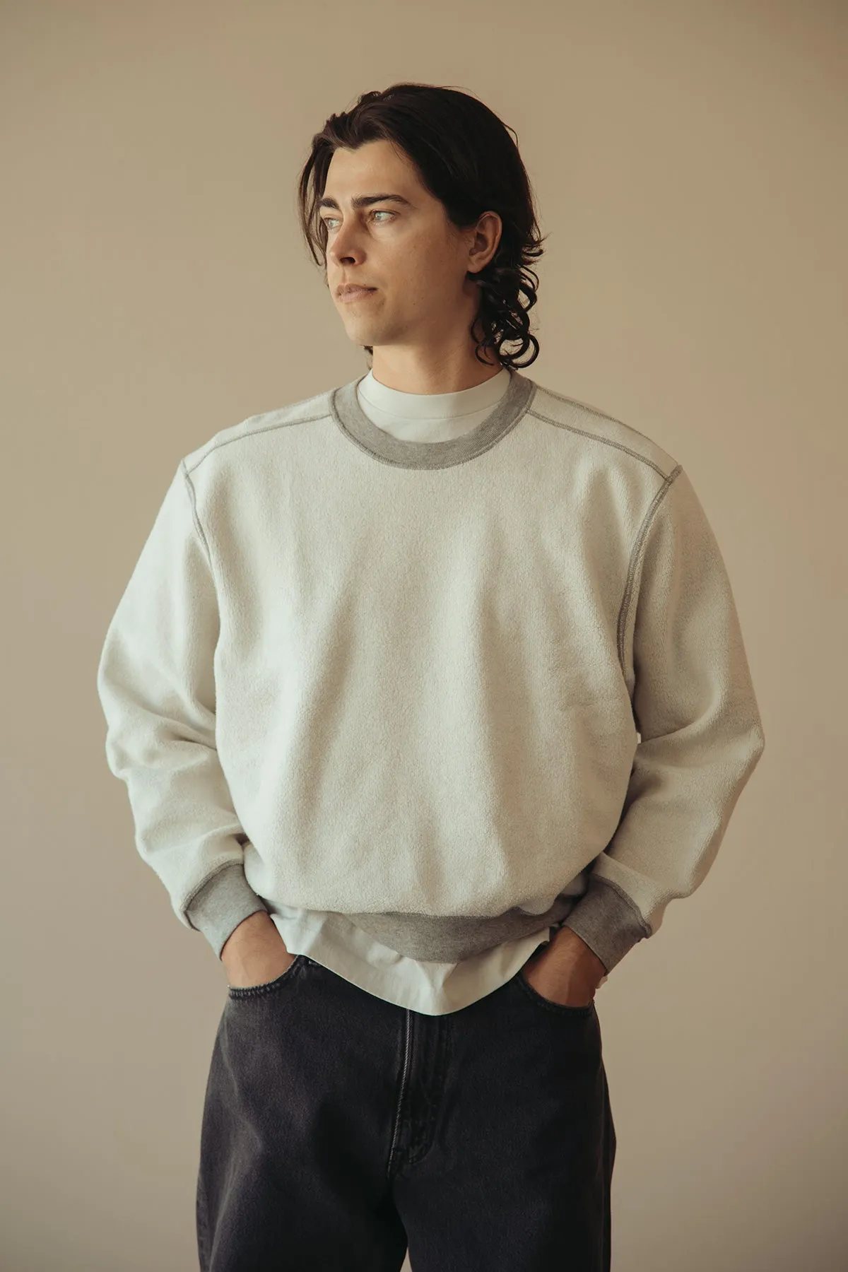 Mini Crewneck - Reverse Heather Grey