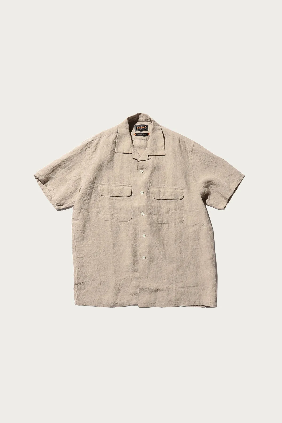 Open Collar 1/40 Linen - Beige