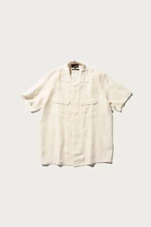 Open Collar 1/40 Linen - White