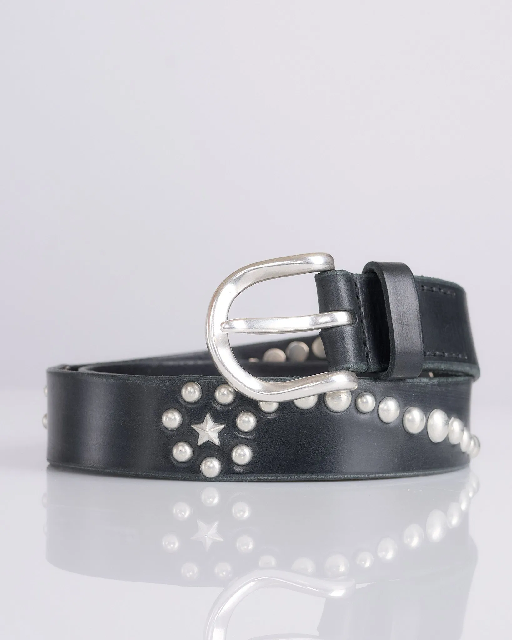 Our Legacy Star Fall Bridle Leather Belt Black