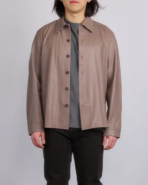 Our Legacy Welding Button Shirt Grey Lamb Leather