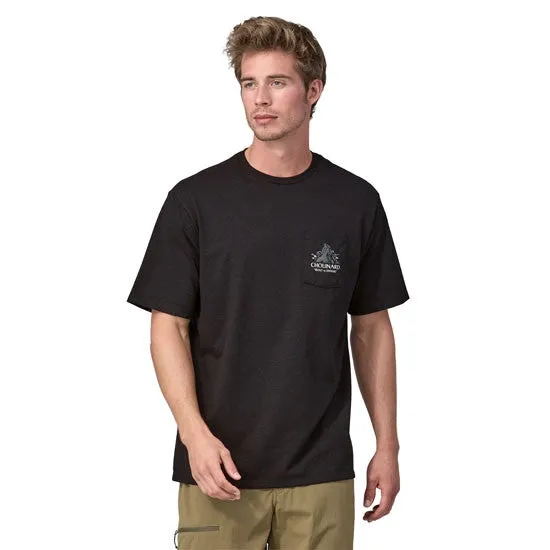 PATAGONIA CHOUINARD CREST POCKET RESPONSIBILI-TEE INK BLACK | CAMISETA CASUAL CON BOLSILLO