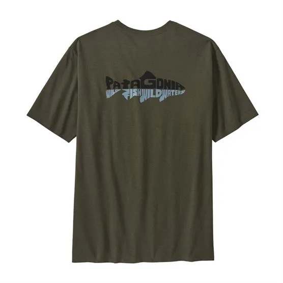 PATAGONIA WILD WATERLINE POCKET RESPONSIBILI-TEE BASIN GREEN | CAMISETA CASUAL CON BOLSILLO